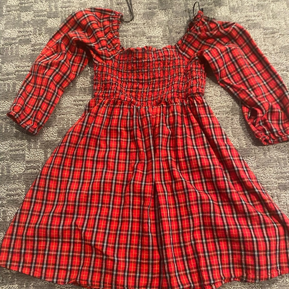 Plaid holiday dress